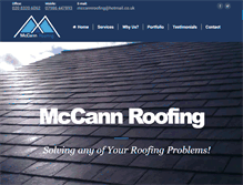 Tablet Screenshot of mccannroofing.com